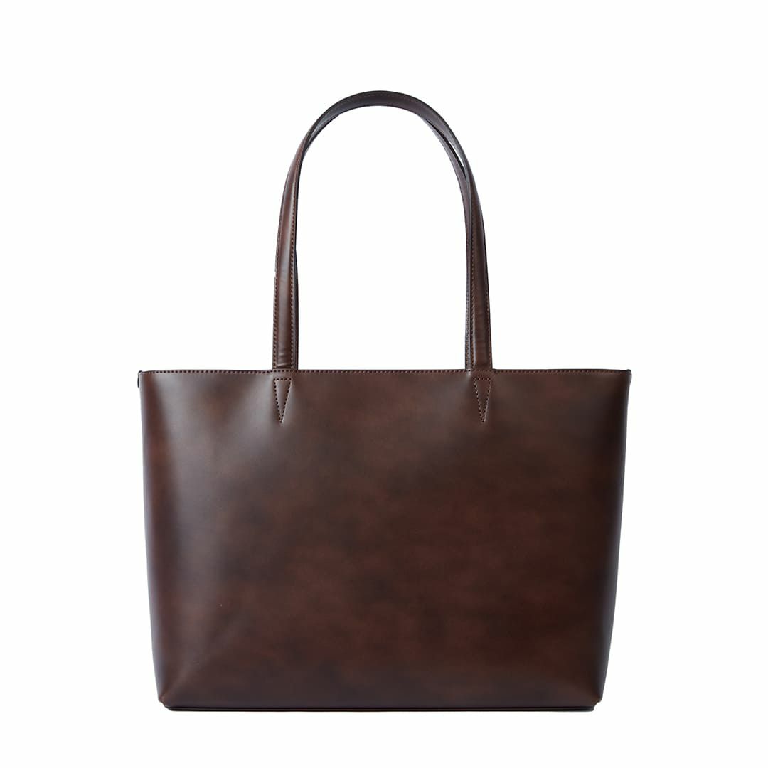 HERGOPOCH 2way トートバッグ レザー グレージュ 中古 ワキシング 