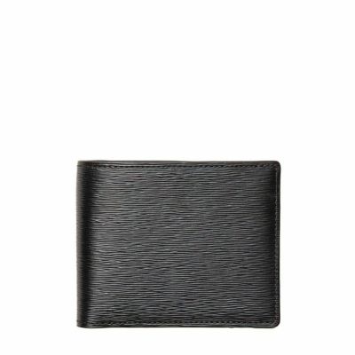 エルゴポック06A-SLG-2ワキシングレザー二つ折り財布/エンボス（ブラック）