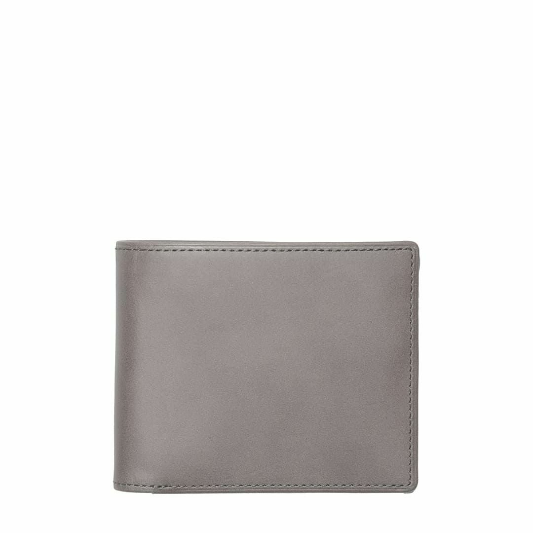 エルゴポック06-SLG-2ワキシングレザー二つ折り財布（チャコールグレー）
