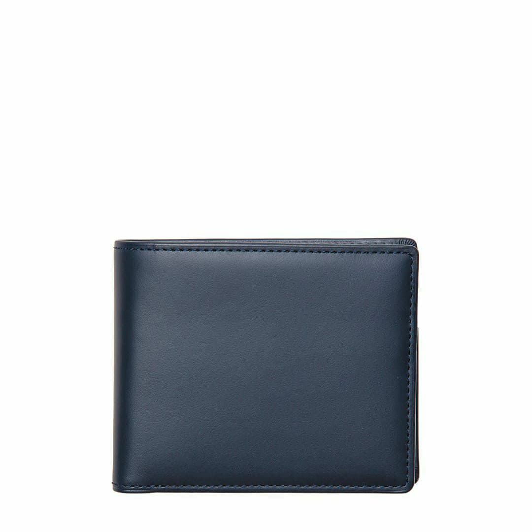 エルゴポック06-SLG-2ワキシングレザー二つ折り財布（ミッドナイトブルー）